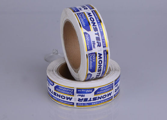 Pp forte Vial Labels With Foil Stamp steroide impermeabile adesivo