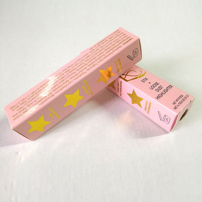 Scatola di carta cosmetica di timbratura calda di CMYK, imballaggio pieghevole del contenitore di rossetto