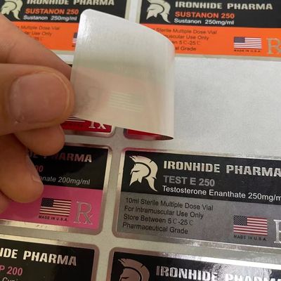 Il PMS di iso colora il vetro Vial Labels, autoadesivi lucidi delle etichette della farmacia di rivestimento