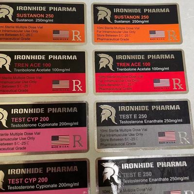 Il PMS di iso colora il vetro Vial Labels, autoadesivi lucidi delle etichette della farmacia di rivestimento