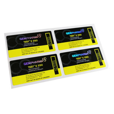 Larghezza laminata lucida d'argento autoadesiva di 10ml Vial Labels 30mm