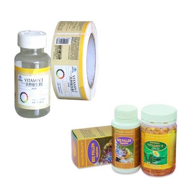 CMYK che stampa Vial Labels steroide, etichette della bottiglia di pillola di 35x84mm per le vitamine