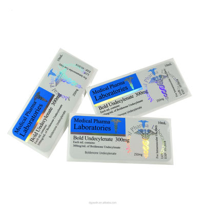 Anti vetro di stampa falso Vial Labels For Medicine Bottle di 30x84mm