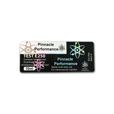Autoadesivi olografici riciclati di sicurezza di 10ml Vial Labels 25*60mm