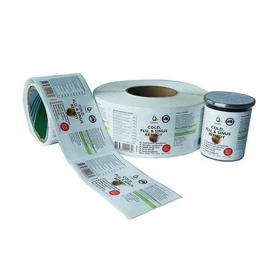 Etichetta autoadesiva impermeabile Matte Lamination della bottiglia della medicina di 6x12cm