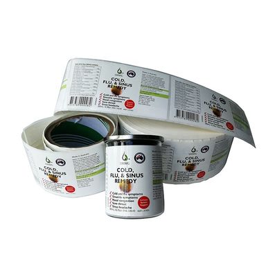 Etichetta autoadesiva impermeabile Matte Lamination della bottiglia della medicina di 6x12cm