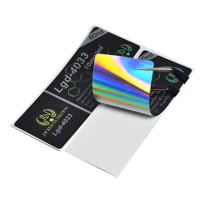 L'OEM annerisce la certificazione olografica dello SGS di Vial Labels della farmacia del vinile di 3x6.8cm
