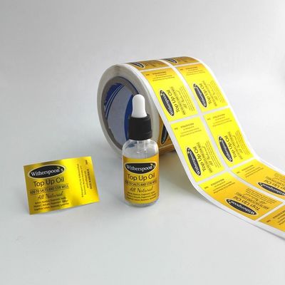 Etichette termoresistenti della bottiglia del contagoccia 30ml dell'autoadesivo 3.5x7.6cm del vinile del PVC