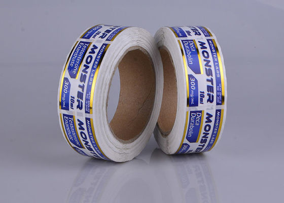 Pp forte Vial Labels With Foil Stamp steroide impermeabile adesivo