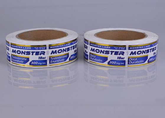 Pp forte Vial Labels With Foil Stamp steroide impermeabile adesivo