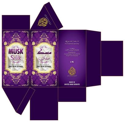 L'oro sventa il contenitore di carta cosmetico di alto cartone di 105mm per la bottiglia di profumo dell'olio essenziale