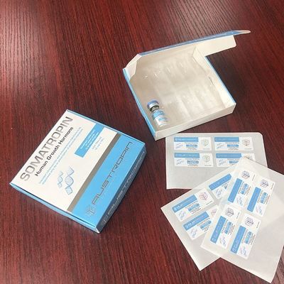 Contenitori riciclabili di ormone di Vial Labels For Human Growth di vetro della stagnola d'argento di 40x18mm