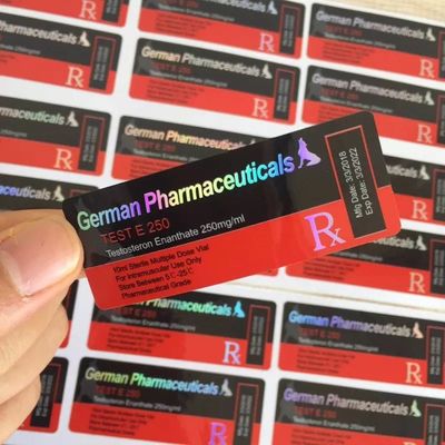 Etichette impermeabili di carta della bottiglia 10ml del laser, ampie etichette dell'autoadesivo della bottiglia di 60mm