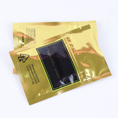 Il colore di stampa nero su ordinazione Mylar laminato lucido metallico dell'oro insacca per la capsula farmaceutica