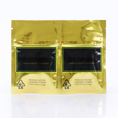 Il colore di stampa nero su ordinazione Mylar laminato lucido metallico dell'oro insacca per la capsula farmaceutica