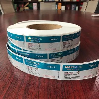 Laser di stampa variopinto su ordinazione Vial Labels By Roll di carta di Steriod 3x6 cm dell'ologramma per 10ml l'iniezione Vial Use