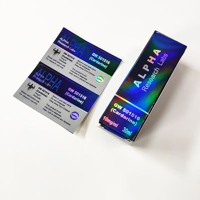 Laser di stampa variopinto su ordinazione Vial Labels By Roll di carta di Steriod 3x6 cm dell'ologramma per 10ml l'iniezione Vial Use